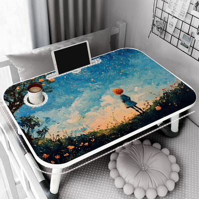 小王子折叠床上小桌子简约现代宿舍学生写字床上书桌学习支架家用卧室坐地飘窗懒人笔记本电脑办公坑上小桌板