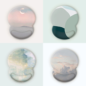 简约风护腕鼠标垫加厚防滑高颜值办公游戏滑鼠垫电脑键盘手托桌垫