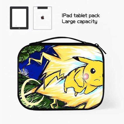 皮卡丘平板ipad收纳包适用小米苹果10.9华为matepad11外带pad12电脑Pro12.9寸手提内胆air4键盘袋mini6保护套