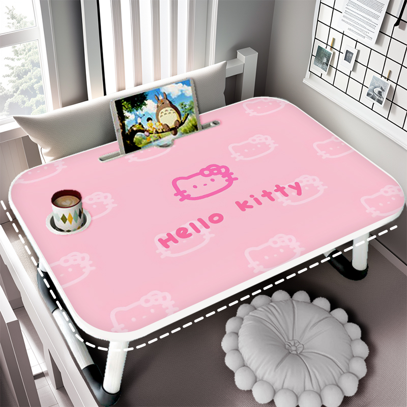 HelloKitty床上小桌子可折叠小桌板笔记本电脑桌懒人支架办公书桌大学生宿舍学习家用卧室飘窗炕桌儿童阅读桌