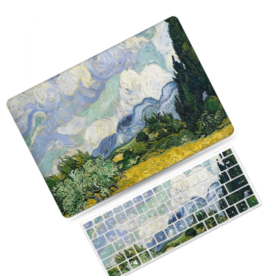 电脑壳简约保护油画风可爱