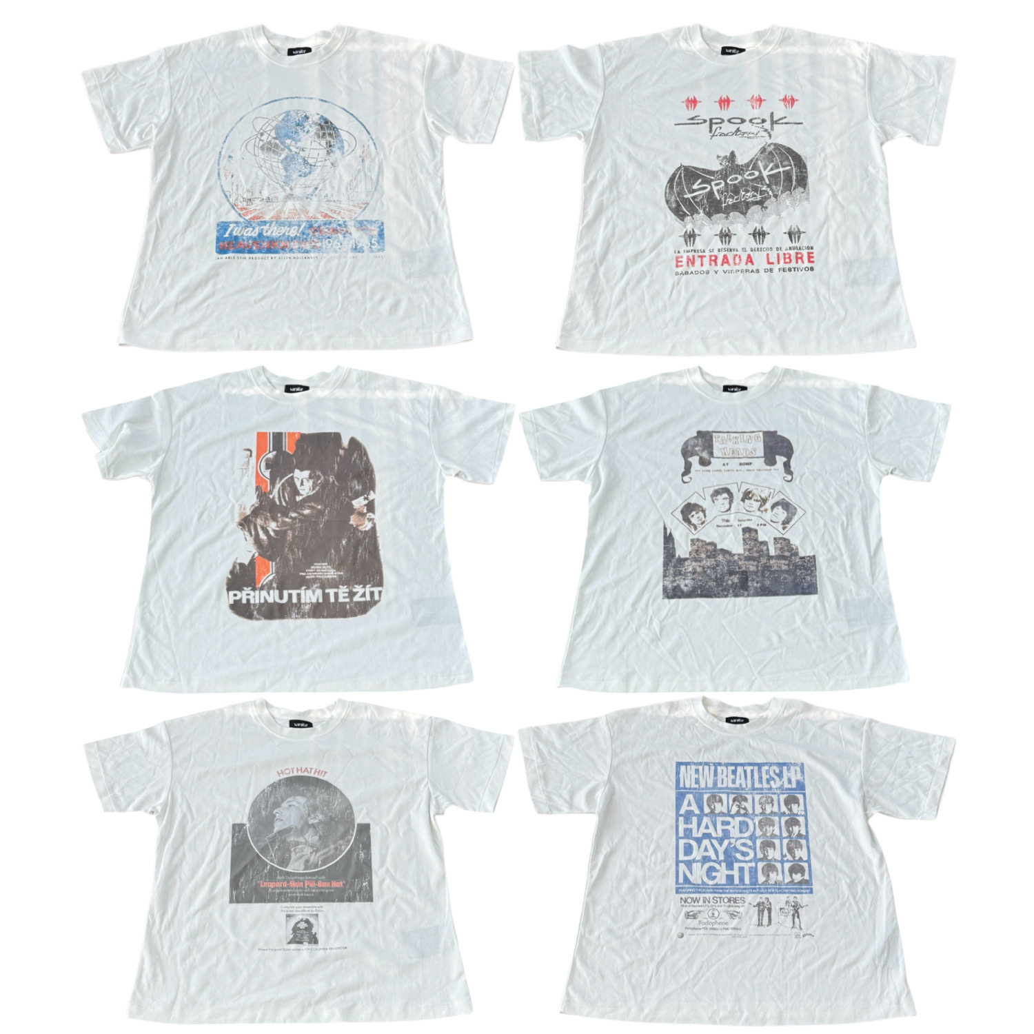 NewVintage白色印花Tee