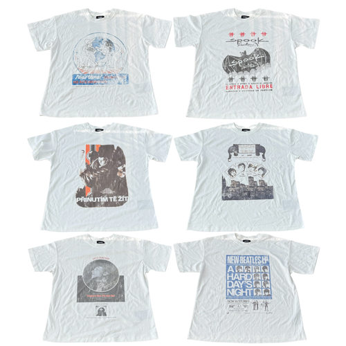 NewVintage白色印花Tee