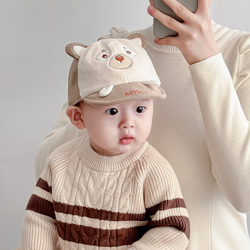 婴儿帽子秋冬款超萌婴幼儿小熊鸭舌帽男童冬天小月龄男宝宝棒球帽,童装/婴儿装/亲子装,帽子,淘宝优惠券,粉丝福利购,淘宝优惠卷