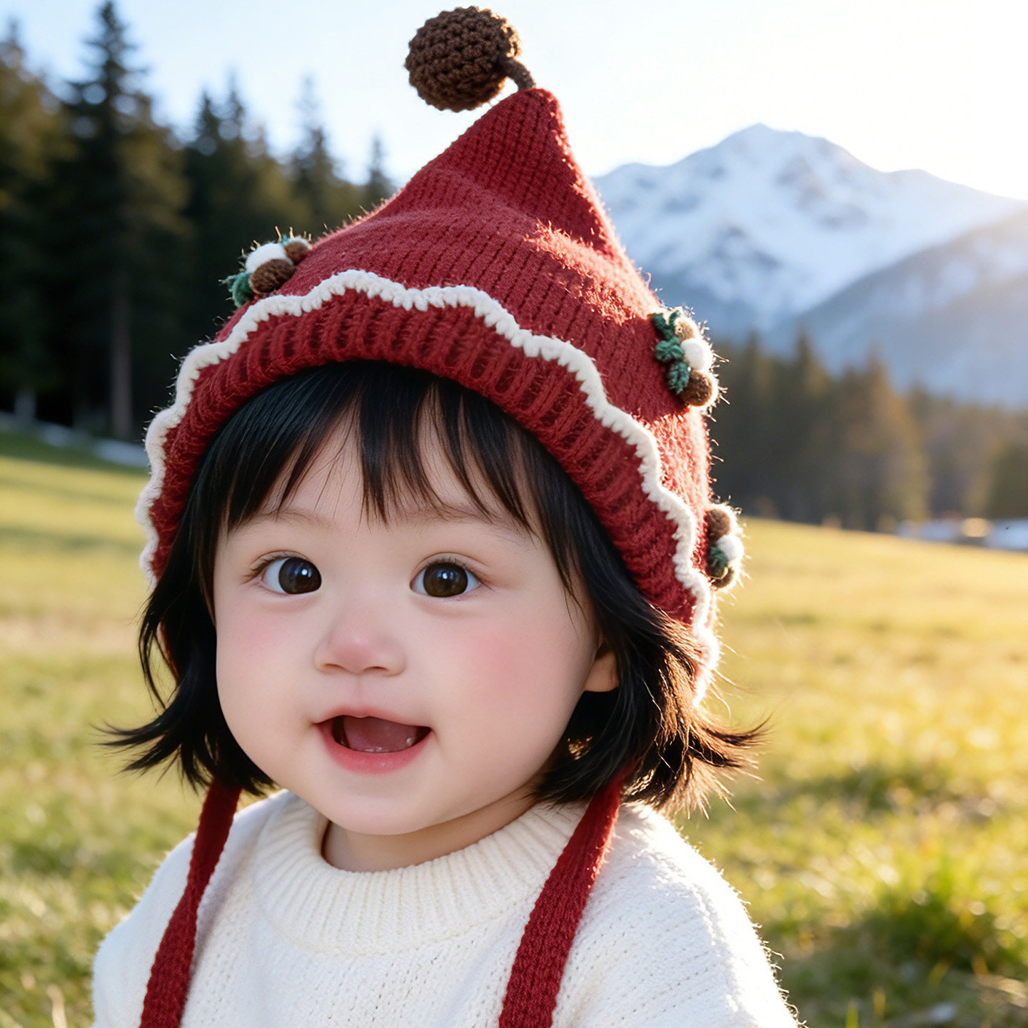婴儿帽子冬季女童护耳帽韩系洋气女宝宝毛线帽保暖秋冬儿童针织帽,童装/婴儿装/亲子装,帽子,淘宝优惠券,粉丝福利购,淘宝优惠卷