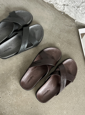 软底加厚泰国进口Blackout户外凉拖防滑防臭交叉舒适男女凉鞋拖鞋