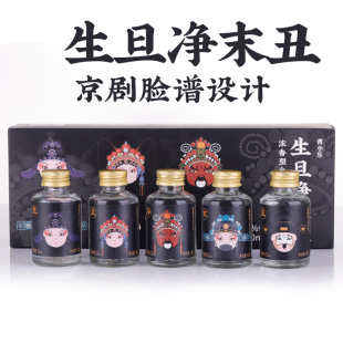 泰裕昌生旦净末丑浓香型52度100ml*5瓶纯粮食酒