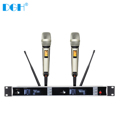 DGH SKM9000专业一拖二无线话筒家用唱歌KTV卡拉OK舞台演出麦克风