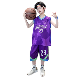 男童篮球服夏装套装2025新款儿童装夏季速干运动中大童男孩训练服