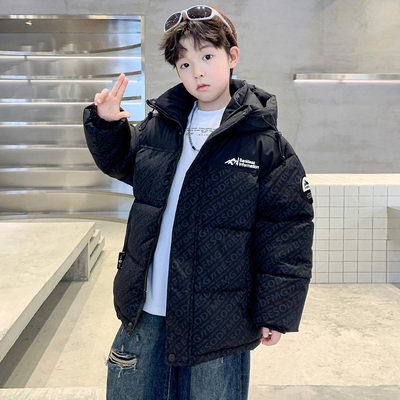 男童棉衣外套2025新款儿童装棉袄男孩中大童冬季加厚中长款羽绒服