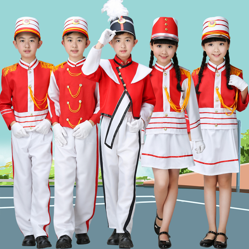 中小学生鼓号服表演服仪仗队管乐队礼服鼓号队幼儿园升旗手服套装