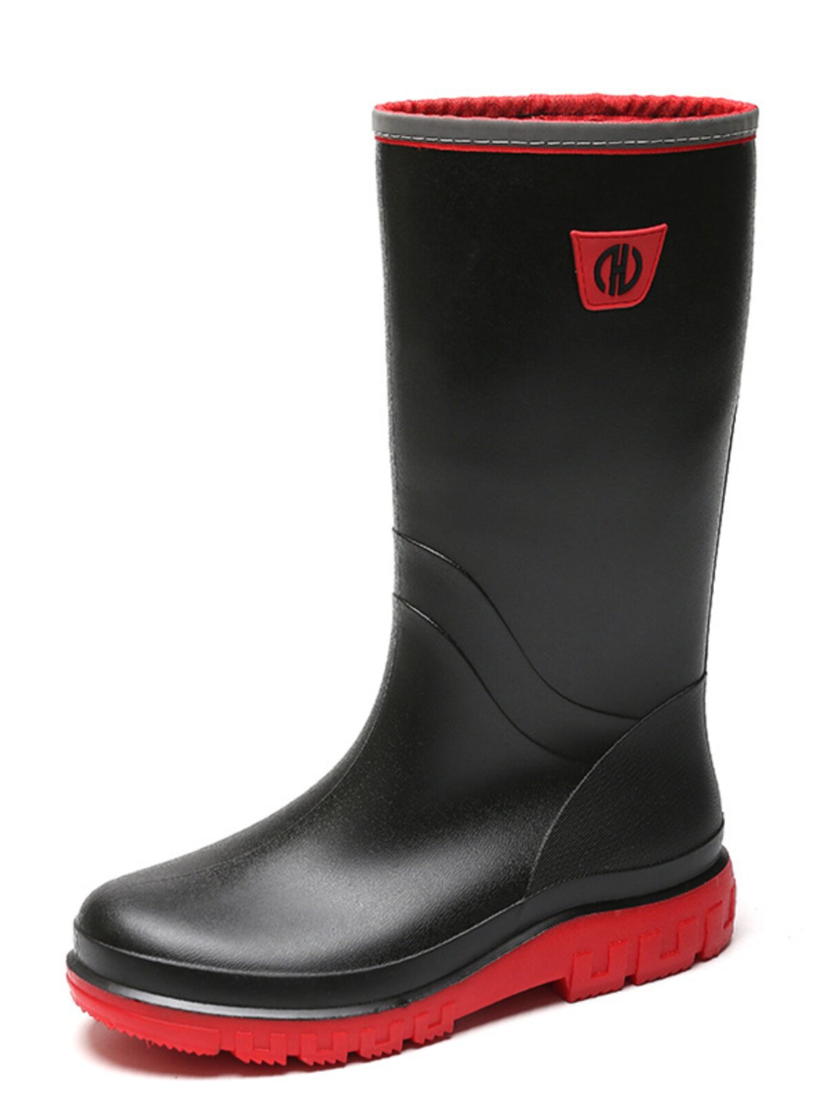 RAIN BOOTS MENS FOUR SEASONS FASHION HIGH TUBE WEAR-RESISTANT WATERPROOF ANTI-SLIP SHOES ANTI-SLIP RAIN BOOTS RUBBER SHOES CAR WASH FISHING SHOES GALOSHES TIDE
