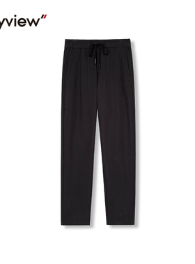 Anyview男装青年休闲裤弹力松紧系绳商务运动直筒裤长裤2211K4008