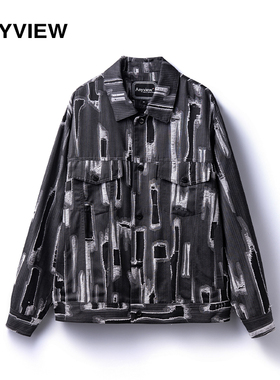 Anyview男装休闲时尚青年外套个性花色夹克2311J1010