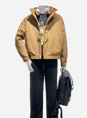 Anyview专柜同款夹克短款羽绒服男立领保暖外套高级感宽松潮牌