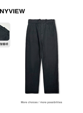 Anyveiw专柜同款男士青年休闲裤系带系绳直筒裤轻商务百搭款