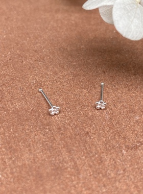 五叶瓣花鼻钉素银鼻钉防过敏