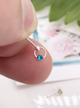 925纯银鼻钉个性圈圈吊坠欧美热销鼻饰品甜美大方防过敏鼻钉耳钉