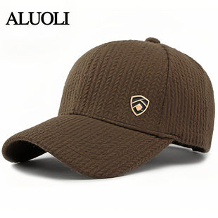 帽子男款冬季毛呢棒球帽爸爸中老年防寒保暖时尚潮流户外鸭舌帽女