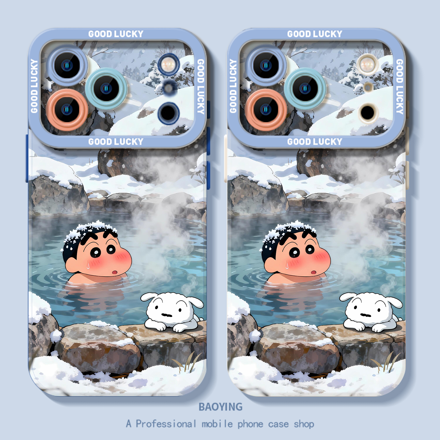 泡温泉蜡笔小新适用iQOO手机壳