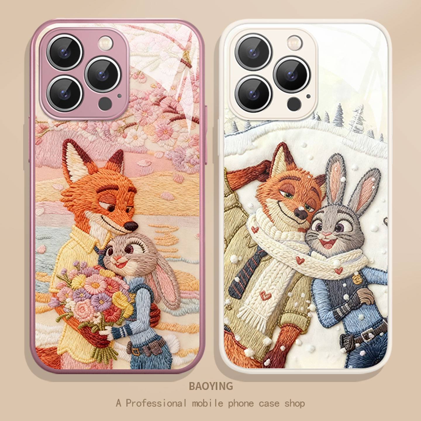 刺绣尼克朱迪适用vivo手机壳