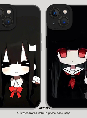 呆萌可爱少女适用oppofindx9手机壳x8s+二次元x7/x6ULTR暗黑reno15/14pro亚文化13/12忧郁poop动漫11/10/0pp0