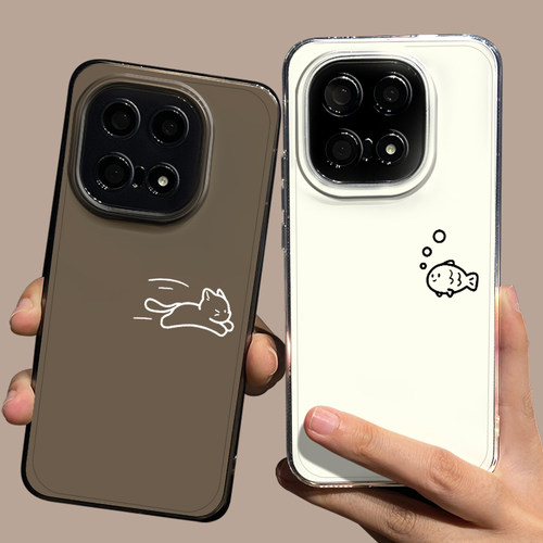 小猫小鱼透明适用iqoo手机壳