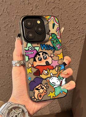 蜡笔小新适用小米17promax手机壳15/14涂鸦turbo4红米k90k80/k70至尊11ultra搞怪note12肥嘟嘟13/k60k50k40套