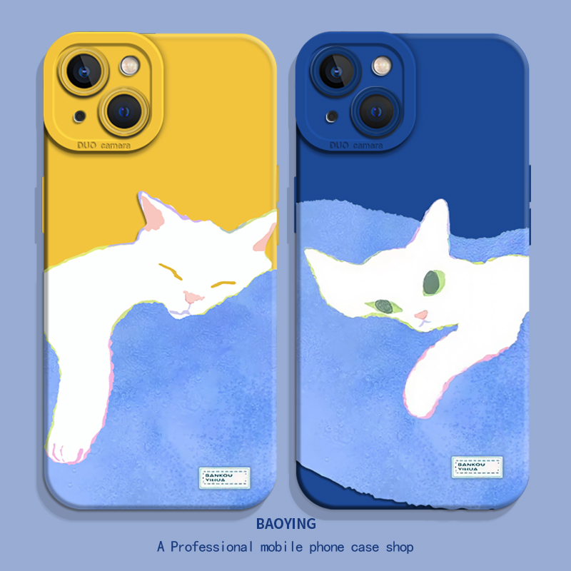 慵懒猫咪适用华为手机壳