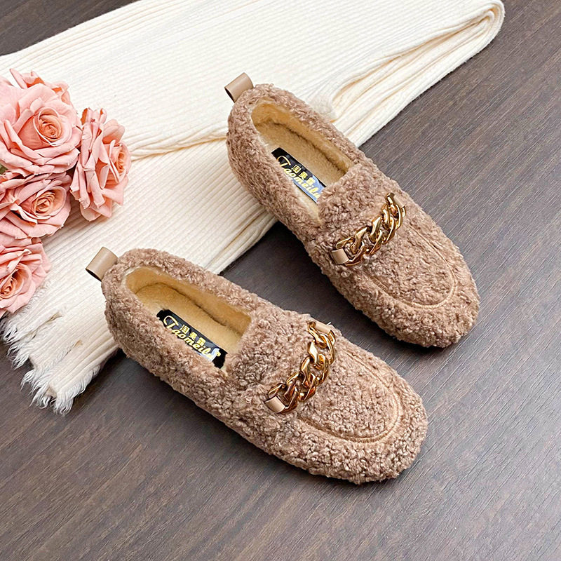 毛毛鞋女冬外穿2025羊羔毛豆豆鞋内加绒保暖防滑棉鞋女单鞋子,女鞋,棉鞋,淘宝优惠券,粉丝福利购,淘宝优惠卷