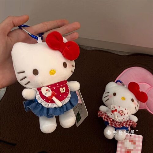 可爱Kitty包包挂件挂饰红苹果KT猫玩偶公仔女生礼物钥匙扣