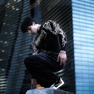 Breathedivinity梦魇新毒液速干紧身t恤潮流印花高弹长袖健身上衣