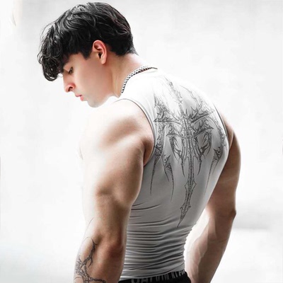 美式速干高弹紧身男背心撸铁上衣