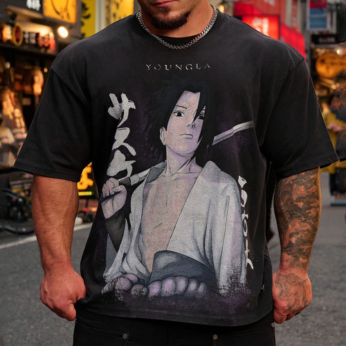 NARUTO纯棉宽松跑步训练男女t恤