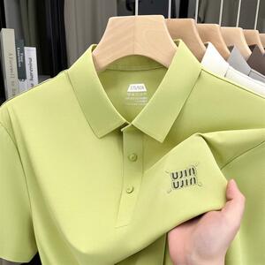 夏季男士纯色翻领短袖Polo衫
