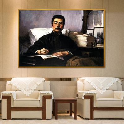 永不休战鲁迅革命油画会议室走廊