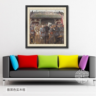 北伐军革命战争油画办公室会议厅墙画展厅客厅壁画走廊装饰画S769