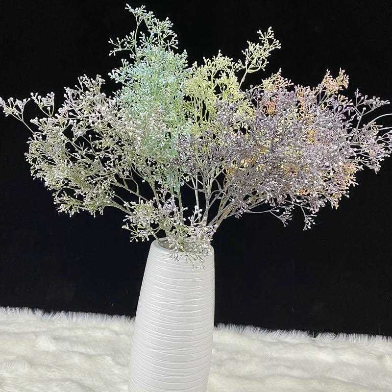 新款长只米子满天星婚庆婚礼酒店装饰花材拍摄造景塑料假花