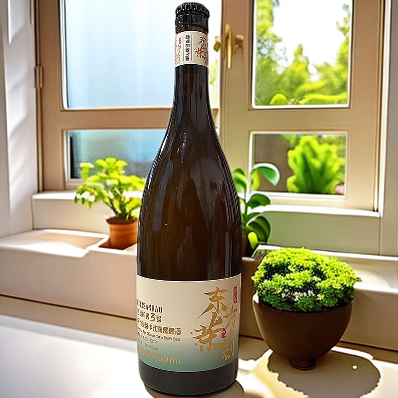 西湖印象3号东方茉莉花茶中式精酿啤酒750ml瓶装酒精度4.5度茶啤