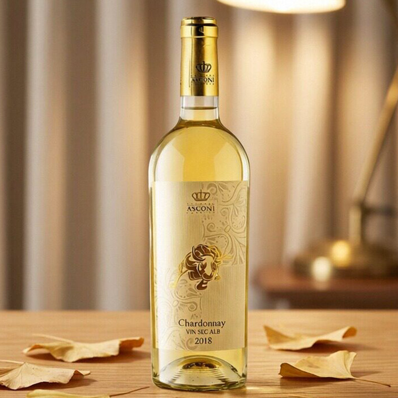 摩尔多瓦原装进口干白葡萄酒阿斯库尼BM霞多丽750ml/瓶礼节佳品