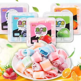 董老板果汁卷水果味软糖创意网红儿童糖果休闲小零食怀旧G卷