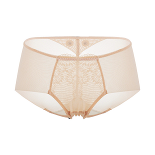 黑天鹅夏季莫代尔内裤女中腰内裤提臀收腹女性感蕾丝薄款底裤