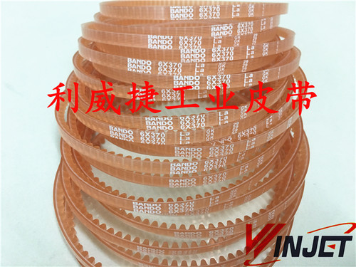 BANDO进口坂东同步带传动皮带6*370聚氨酯内齿三角带