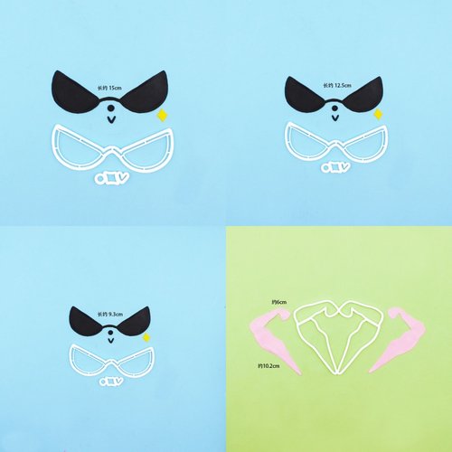 酷狗眼镜肌肉手臂翻糖切模