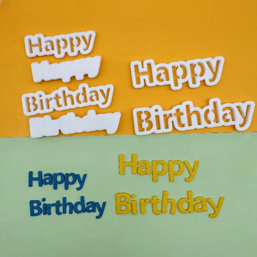 英文happybirthday翻糖塑料切模