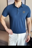 夏季男士PLO衫冰丝无痕刺绣高弹力上衣男短袖2201-P58，男装Polo衫，星座1606