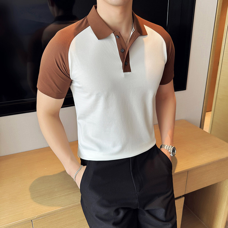 夏季男士PLO衫时尚拼色上衣短袖男2819-P55,男装Polo衫,星座1606
