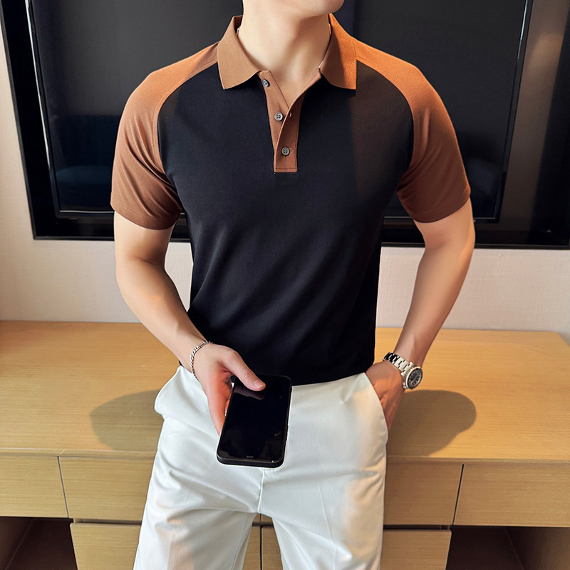 夏季男士PLO衫时尚拼色上衣短袖男2819-P55,男装Polo衫,星座1606