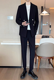 宽松休闲垂感男士西服两件套1606-1604-P205，男装西服套装，星座1606