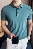 夏季男士PLO衫冰丝无痕高弹上衣男短袖1199-P45，男装Polo衫，星座1606